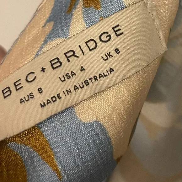 NWT BEC & BRIDGE strapless cutout back silky maxi dress - Picture 8 of 8